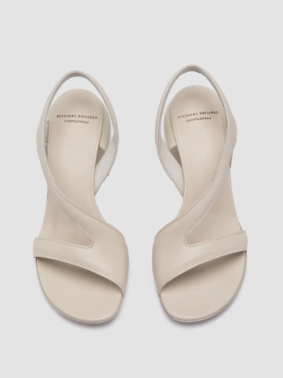 Flash Sale Officine Creative ETHEL 023 - White Leather Sandals NEBBIA