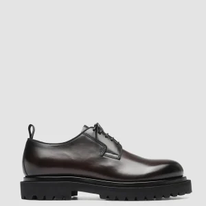 Clearance Officine Creative EVENTUAL 001 - Leather Derby Shoes BROWN