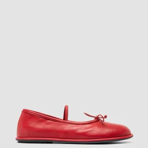 Best Officine Creative FONTAYNE 001 - Red Leather Ballerina Shoes CRIMSON