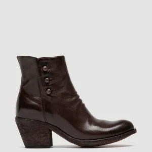 Flash Sale Officine Creative GODEAU 004 - Brown Leather Zipped Boots OTTO                                              