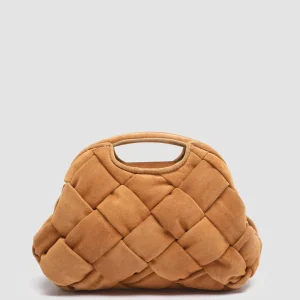 Outlet Officine Creative HELEN 12 - Suede Clutch Bag BROWN