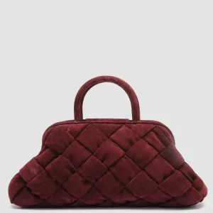 Store Officine Creative HELEN 21 - Suede Handle Bag BURGUNDY