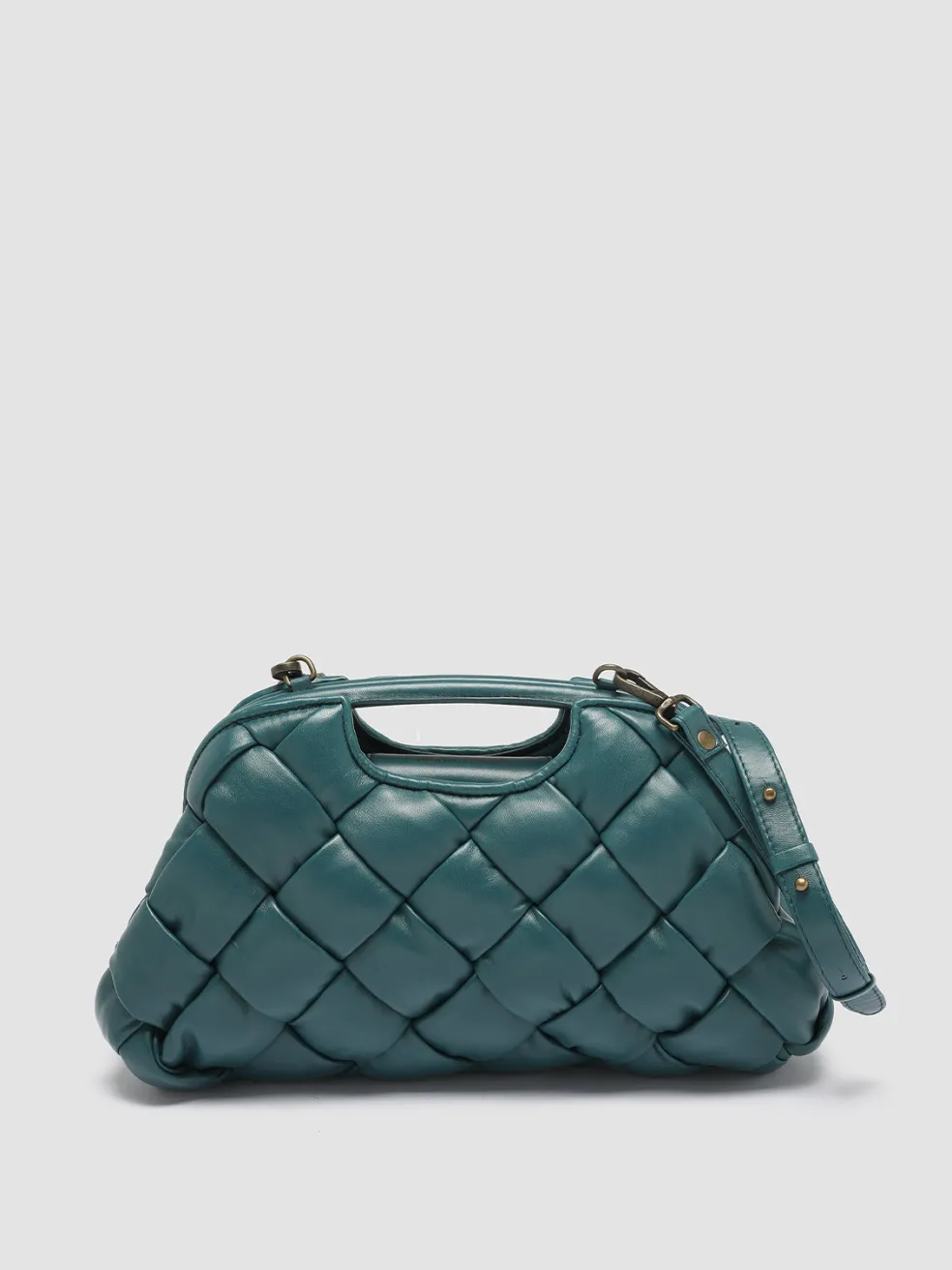 Online Officine Creative HELEN 08 - Leather Clutch Bag GREEN