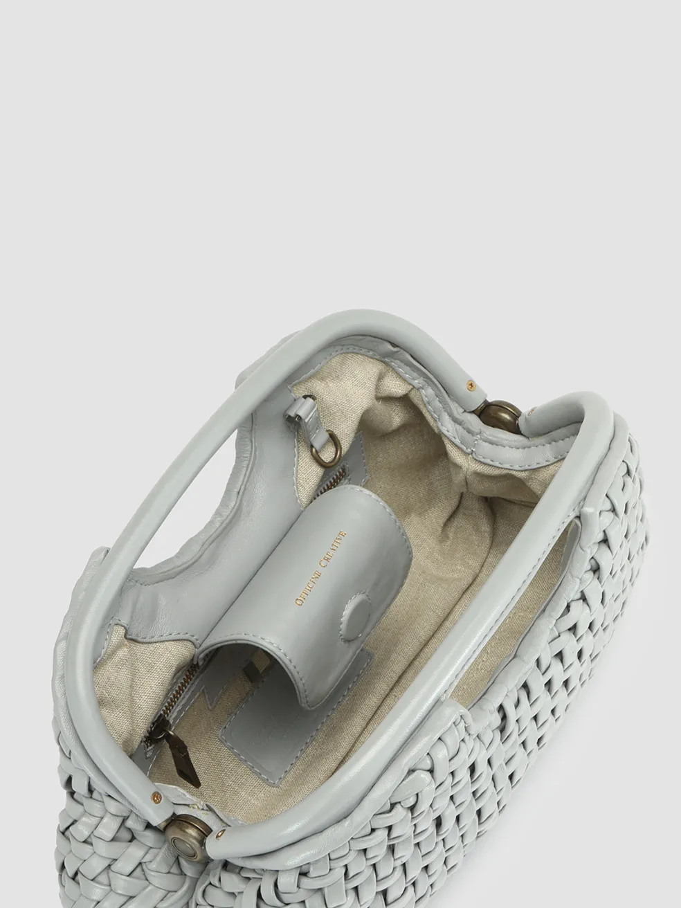 Cheap Officine Creative HELEN 08 - Leather Clutch Bag GREY