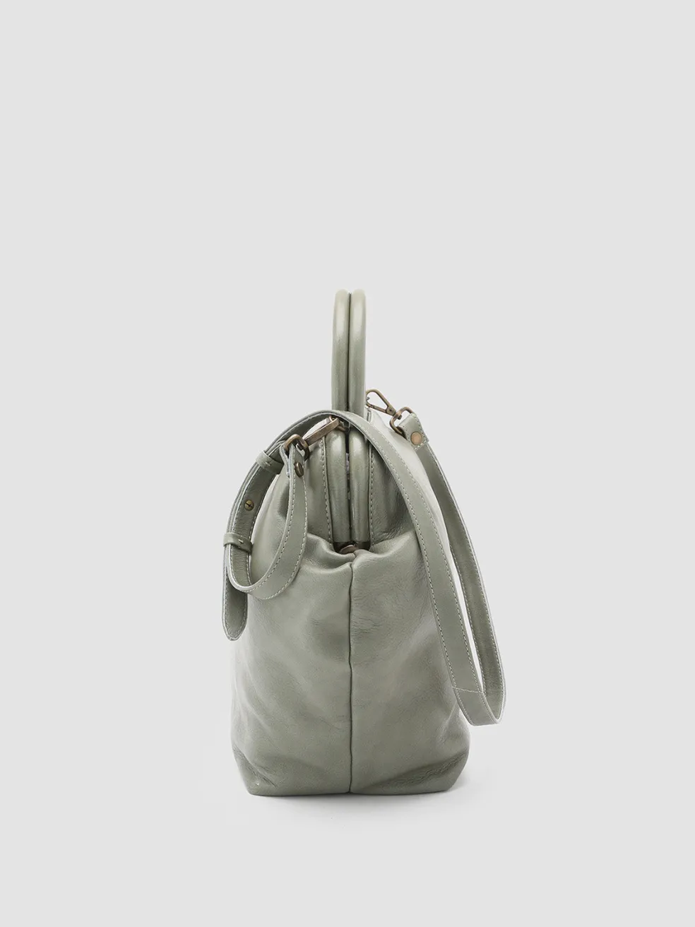 Online Officine Creative HELEN 18 - Leather Shoulder Bag GREY