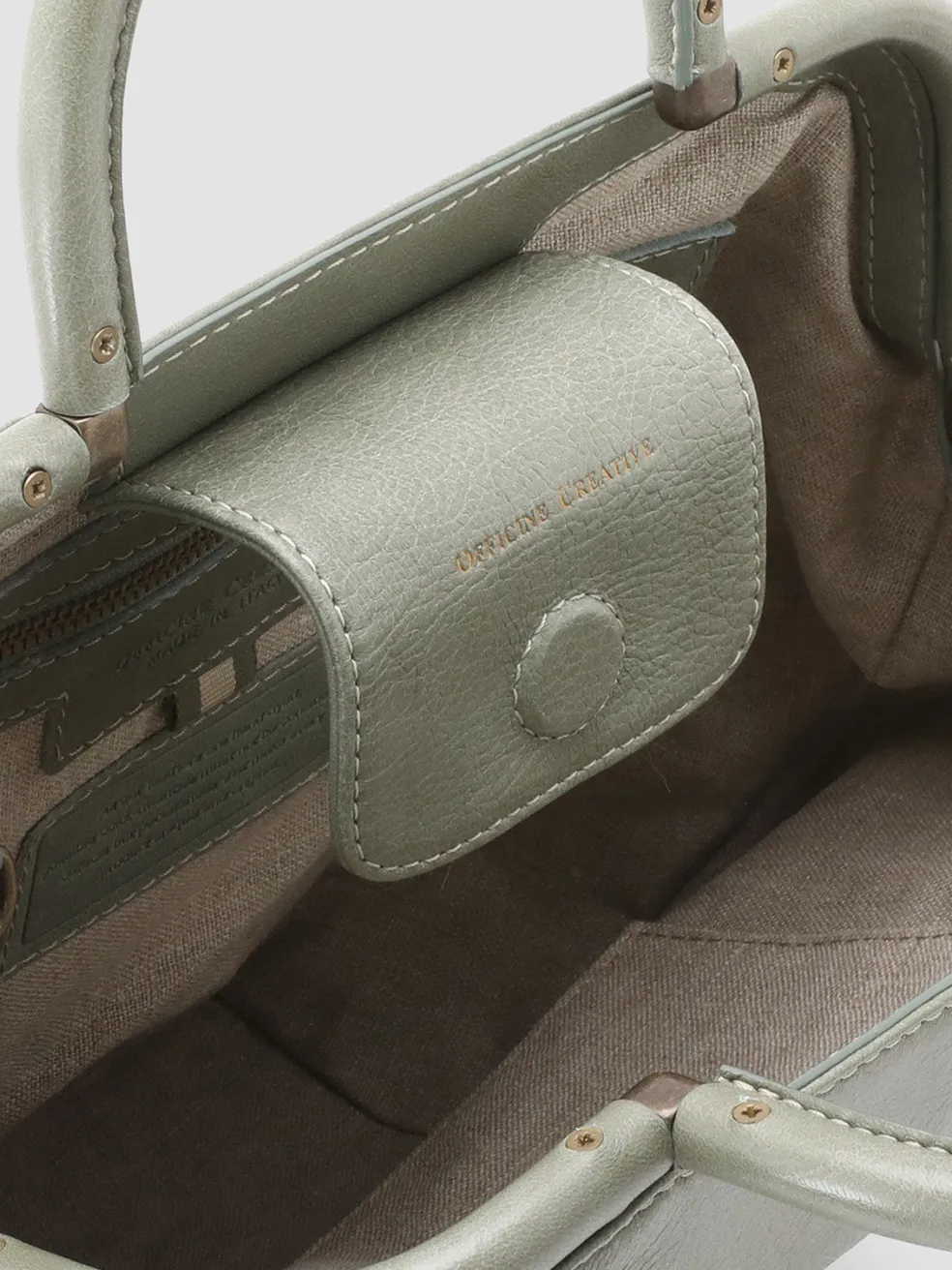 Online Officine Creative HELEN 18 - Leather Shoulder Bag GREY