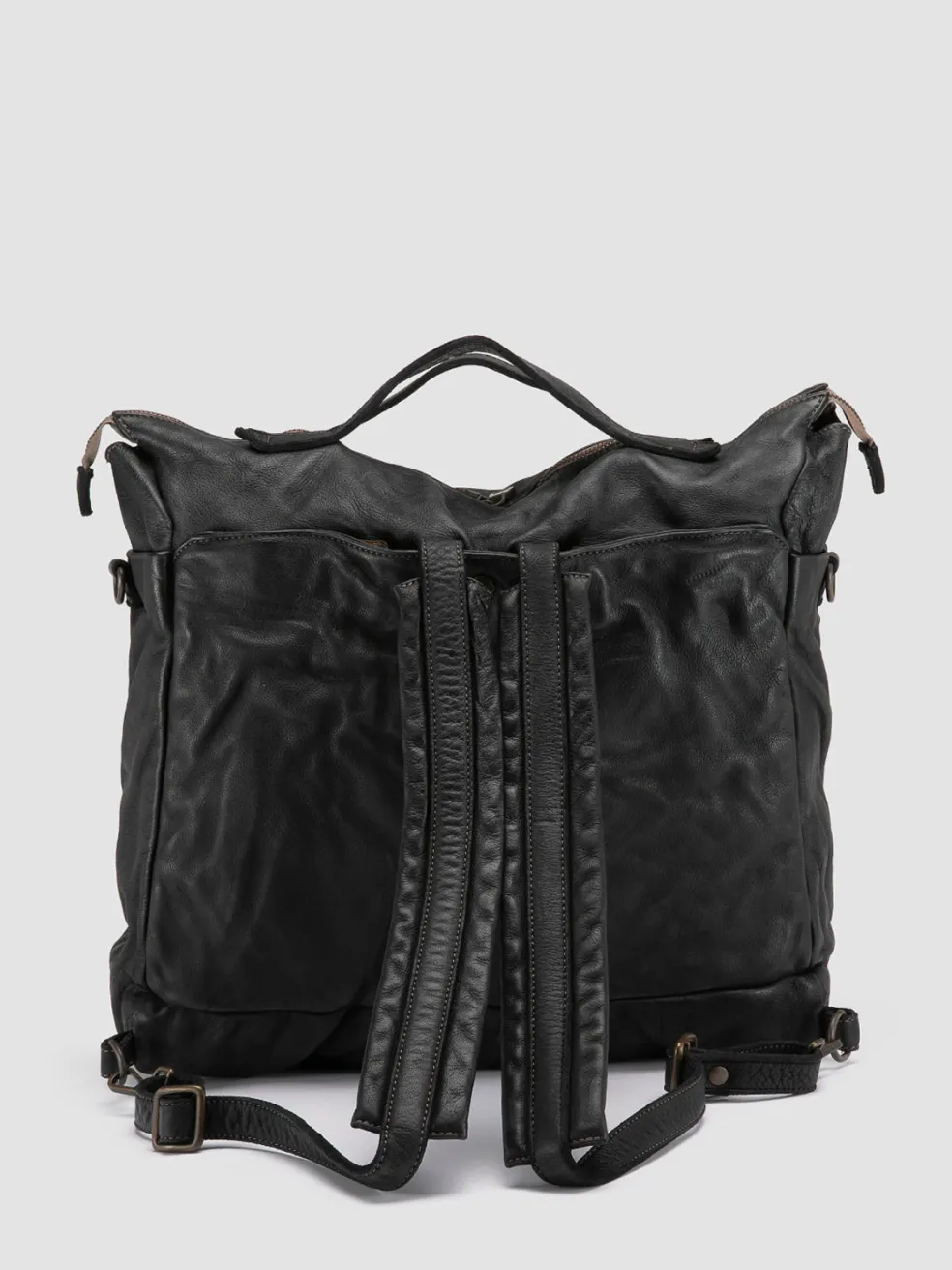 Discount Officine Creative HELMET 036 - Leather Backpack BLACK