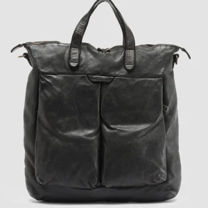 Store Officine Creative HELMET 27 - Leather Tote Bag BLACK