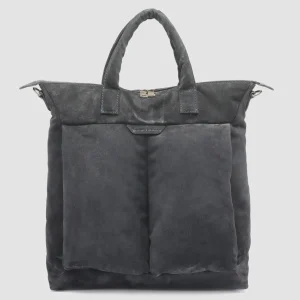 Cheap Officine Creative HELMET 32 - Suede Tote Bag BLACK