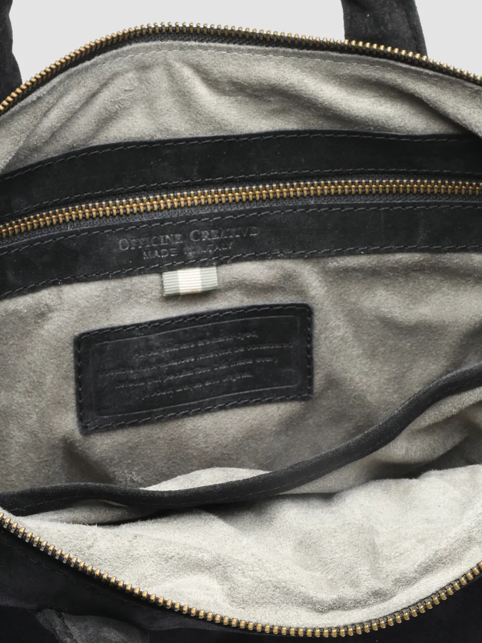 Cheap Officine Creative HELMET 32 - Suede Tote Bag BLACK