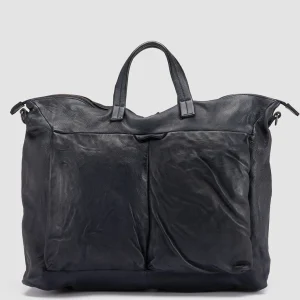 Clearance Officine Creative HELMET 044 - Blue Leather Weekender NAVY