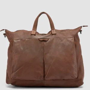 Cheap Officine Creative HELMET 044 - Brown Leather Weekender LIGHT BROWN