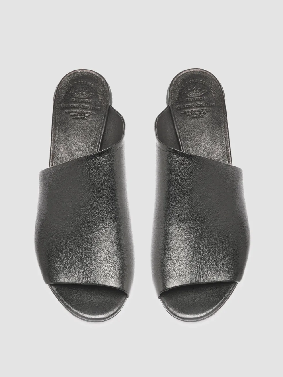 Hot Officine Creative HELYETTE 016 - Leather Mules BLACK