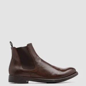 Shop Officine Creative HIVE 007 - Brown Leather Chelsea Boots CIGAR