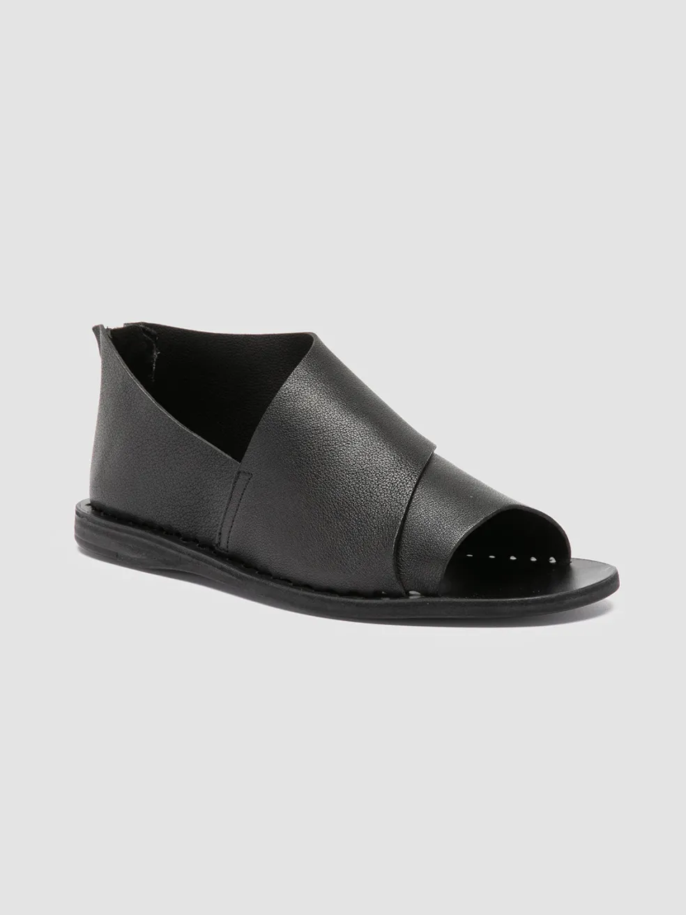 Best Officine Creative ITACA 046 - Leather Peep Toe Shoes BLACK