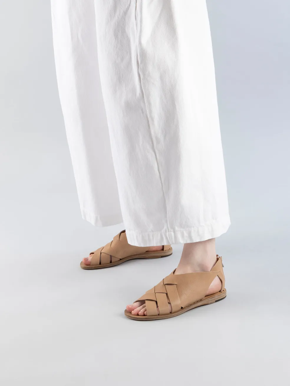 Shop Officine Creative ITACA 048 - Leather Fisherman Sandals TAUPE