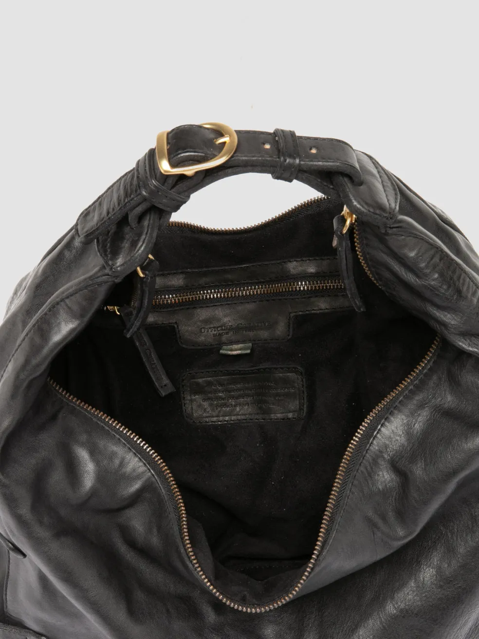 Cheap Officine Creative JULIE 008 - Leather Shoulder Bag BLACK