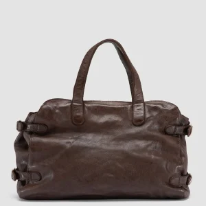 Clearance Officine Creative JULIE 011 - Brown Leather Shoulder Bag CIGAR