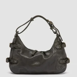 Store Officine Creative JULIE 009 - Green Leather Shoulder Bag SAFARI