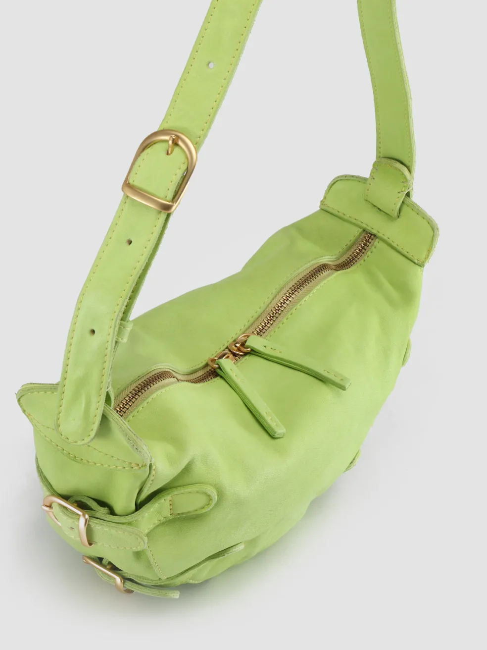 Sale Officine Creative JULIE 006 - Leather Shoulder Bag YELLOW