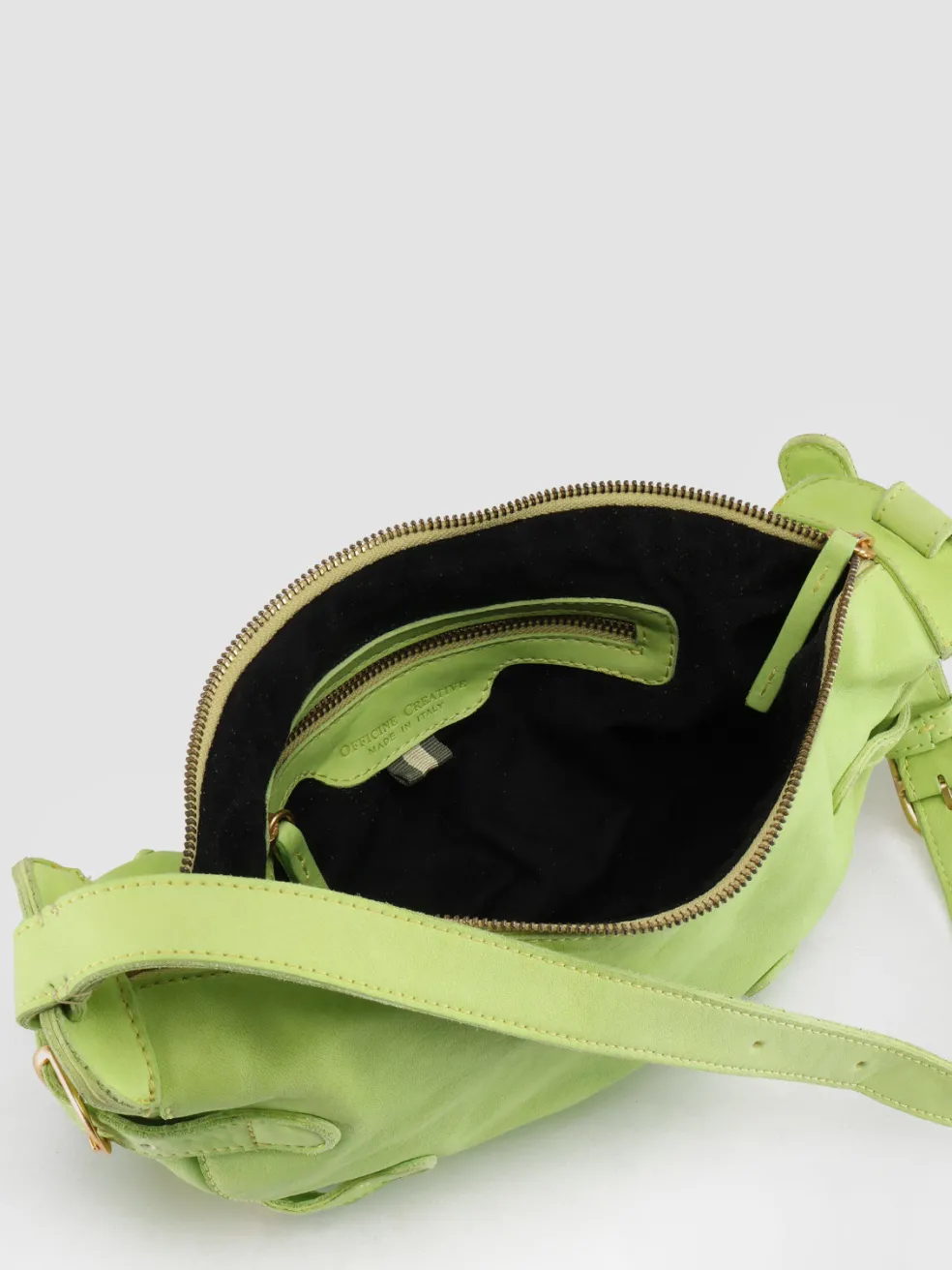 Sale Officine Creative JULIE 006 - Leather Shoulder Bag YELLOW