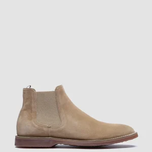 Clearance Officine Creative KENT 005 - Taupe Suede Chelsea Boots TAN