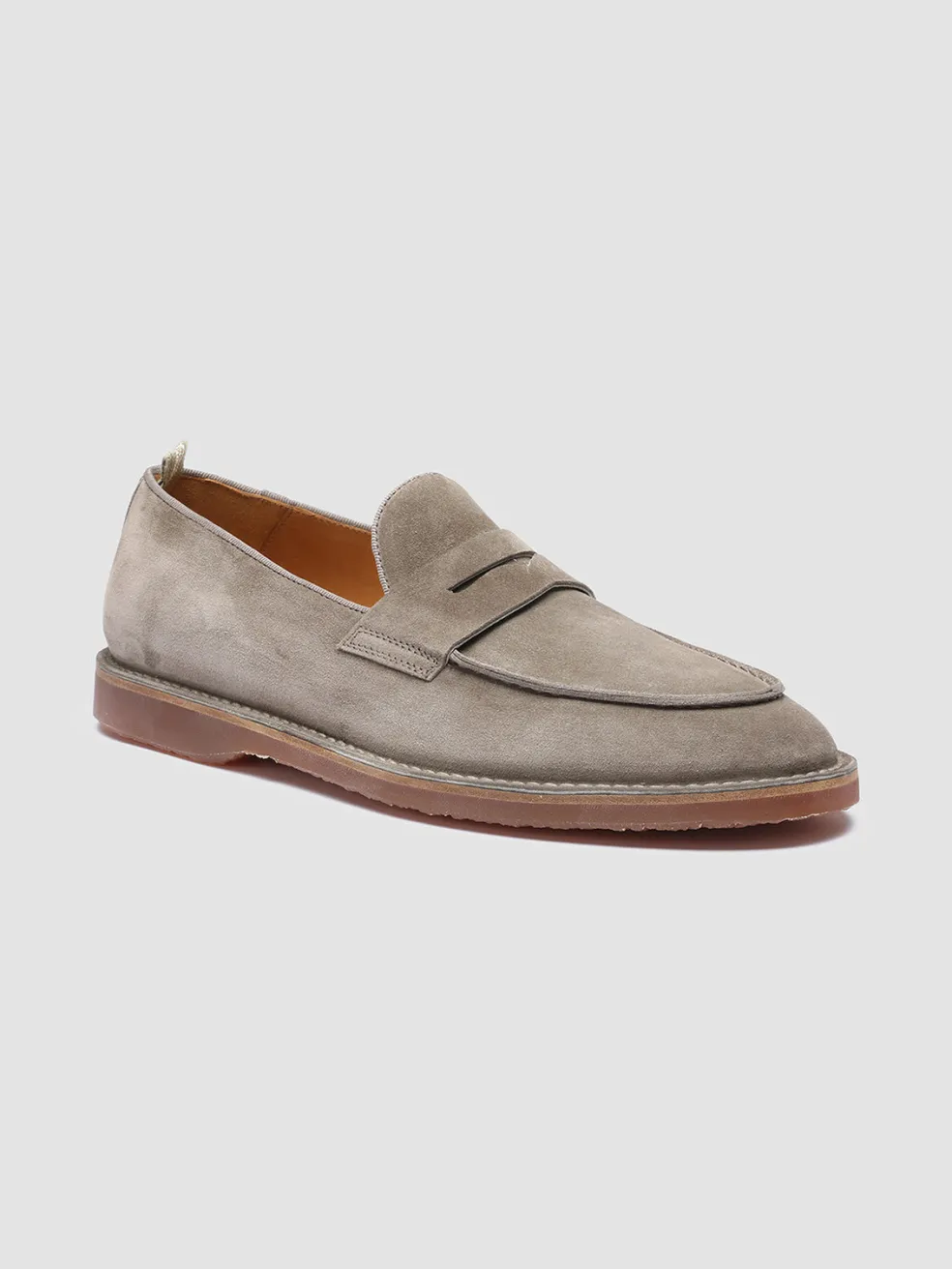 Clearance Officine Creative KENT 008 - Taupe Suede Loafers QUARZO