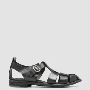 Clearance Officine Creative LEXIKON 536 - Leather Sandals BLACK