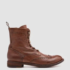 Cheap Officine Creative LEXIKON 131 - Brown Leather Booties SAUVAGE