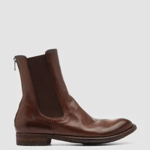 Online Officine Creative LEXIKON 073 - Brown  Leather Chelsea Boots CIGAR