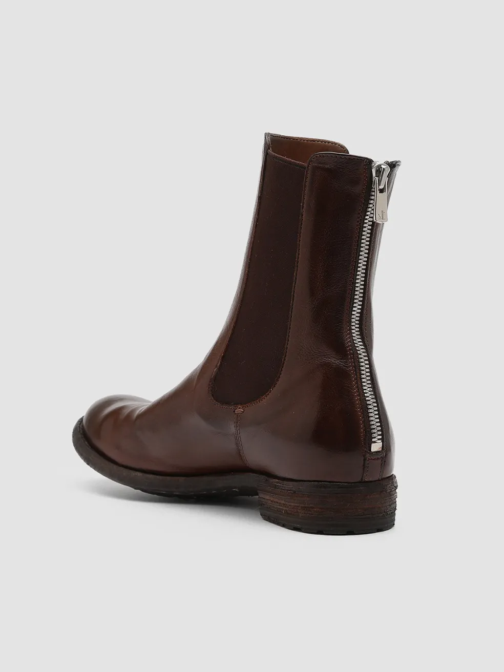 Online Officine Creative LEXIKON 073 - Brown Leather Chelsea Boots CIGAR