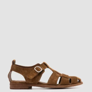 Outlet Officine Creative LEXIKON 536 - Brown Suede Sandals BIRRA