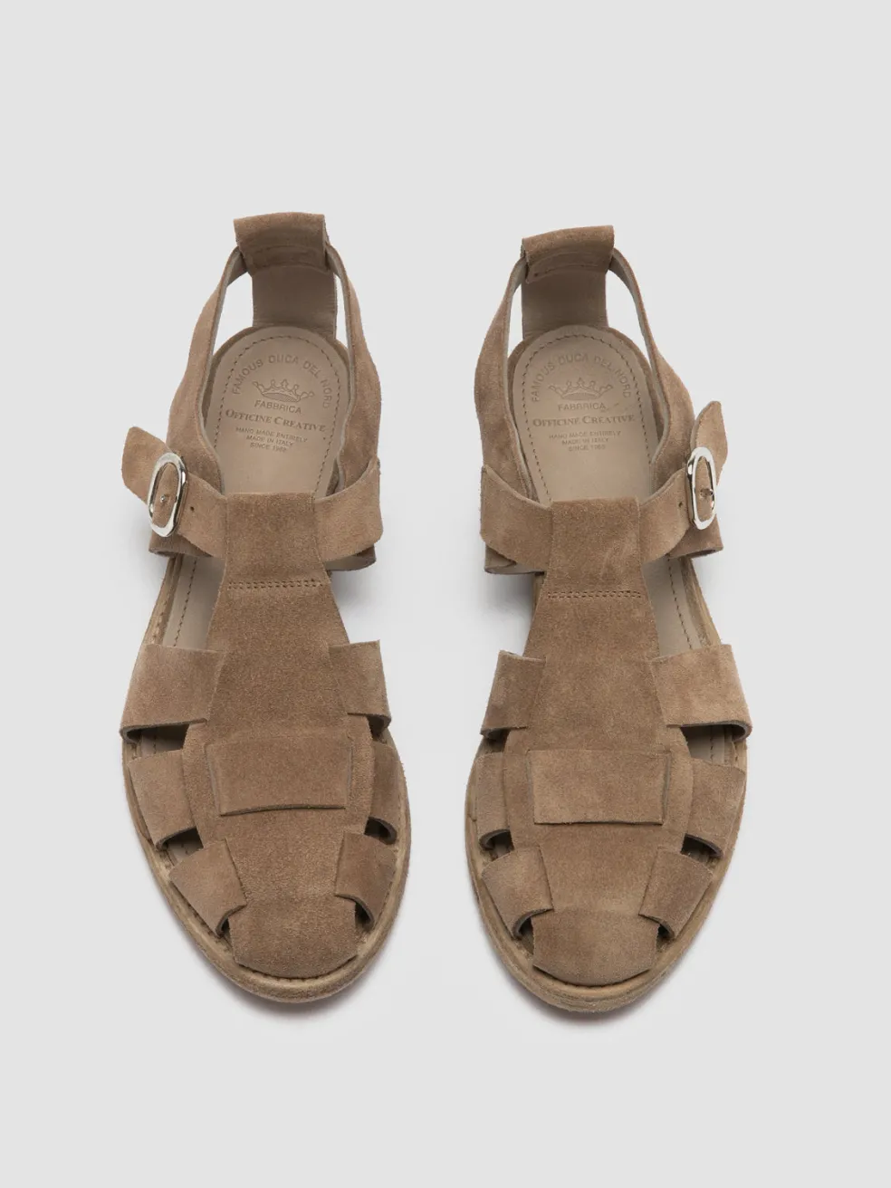 Online Officine Creative LEXIKON 536 - Taupe Suede Sandals ORICE