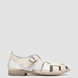 Best Sale Officine Creative LEXIKON 536 - White Leather Sandals OFF WHITE