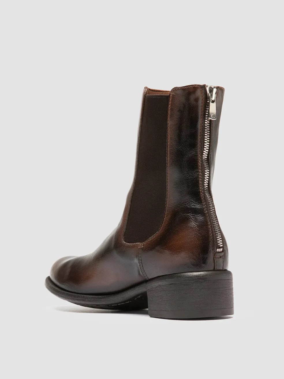 Cheap Officine Creative LIS 003 - Brown Leather Chelsea Boots CAFFE'/T.MORO 25