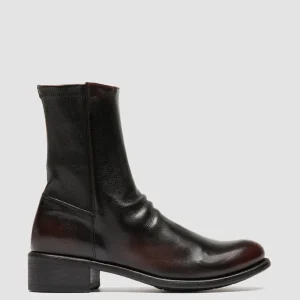 Clearance Officine Creative LIS 004 - Brown Leather Zipped Boots OTTO/SUPERNERO                                    