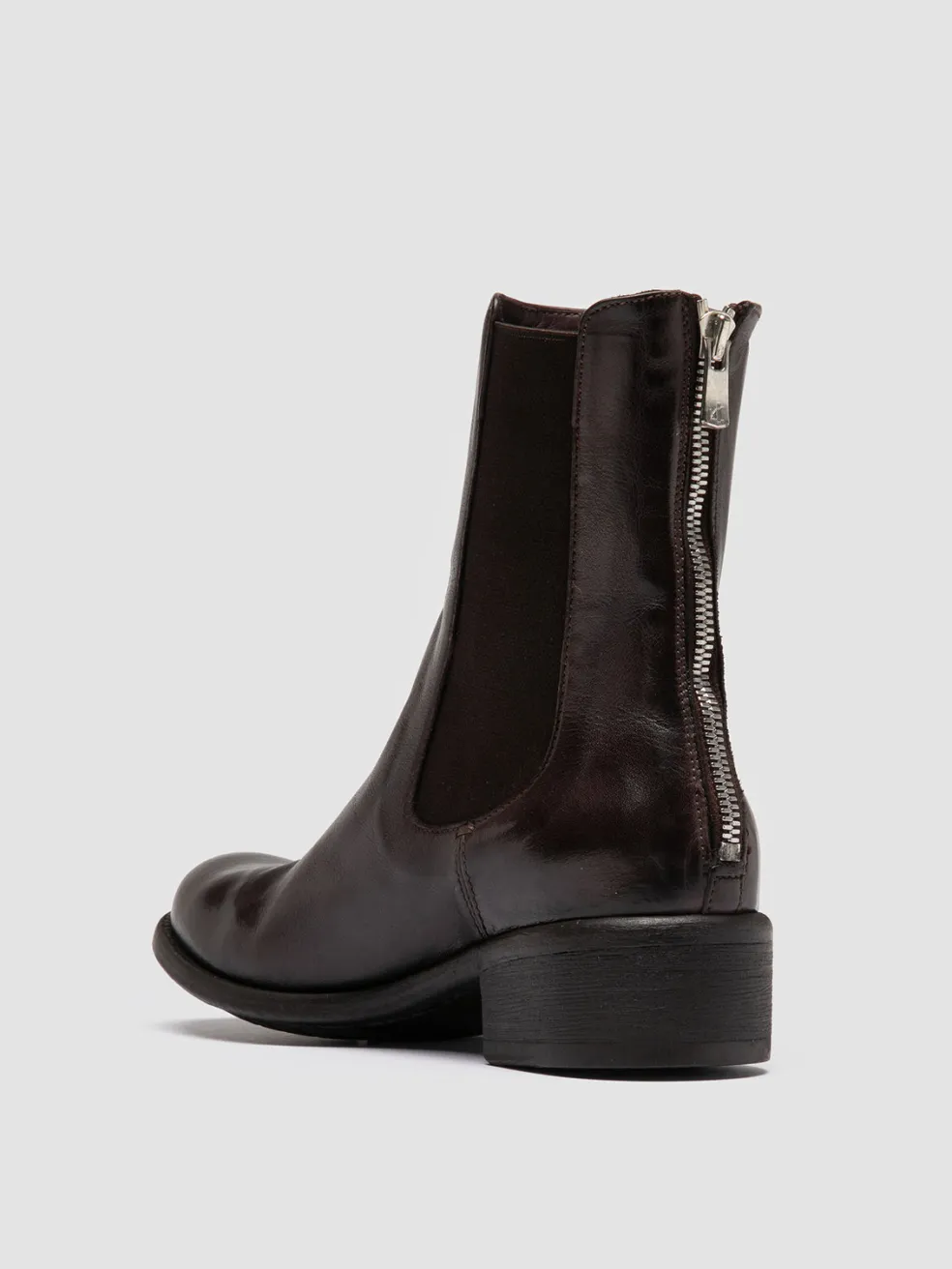 Store Officine Creative LIS 003 - Burgundy Leather Chelsea Boots TRUFFLE