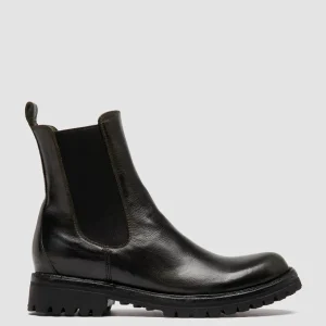 Online Officine Creative LORAINE 004 - Black Leather Chelsea Boots