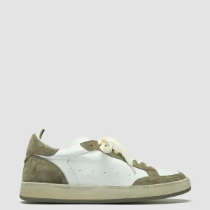 Discount Officine Creative MAGIC 001 - White Leather And Suede Low Top Sneakers WHITE/TAUPE