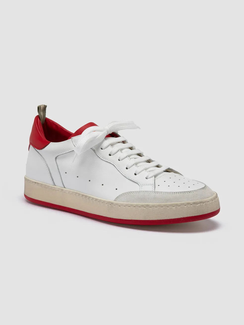 Hot Officine Creative MAGIC 008 - White Leather And Suede Low Top Sneakers MULTICOLOR
