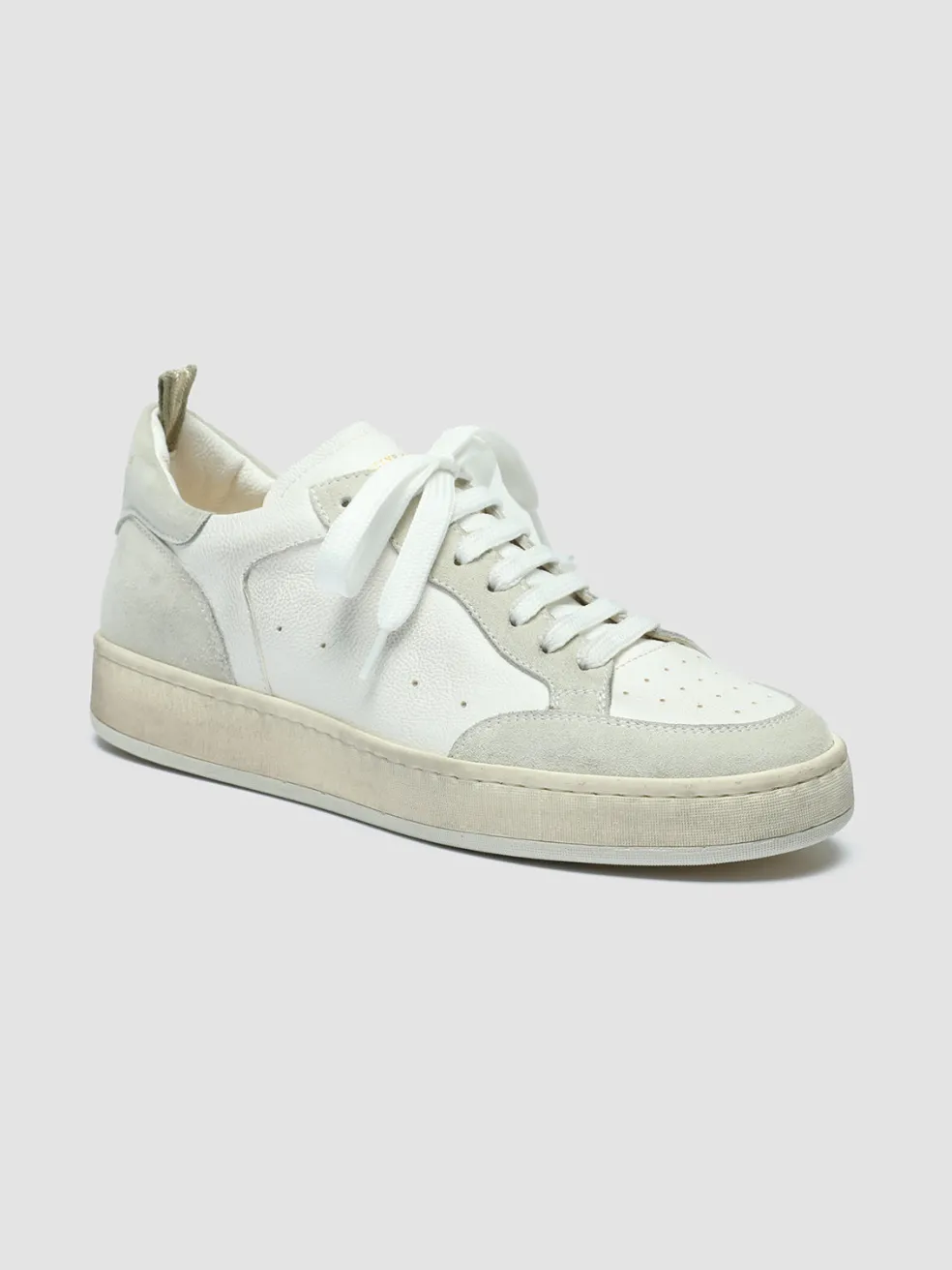Best Officine Creative MAGIC 101 - White Leather And Suede Low Top Sneakers OFF WHITE