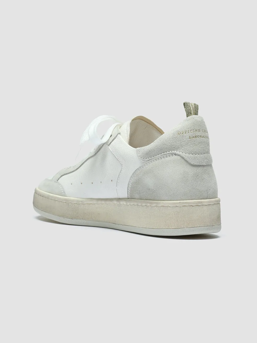Best Officine Creative MAGIC 101 - White Leather And Suede Low Top Sneakers OFF WHITE