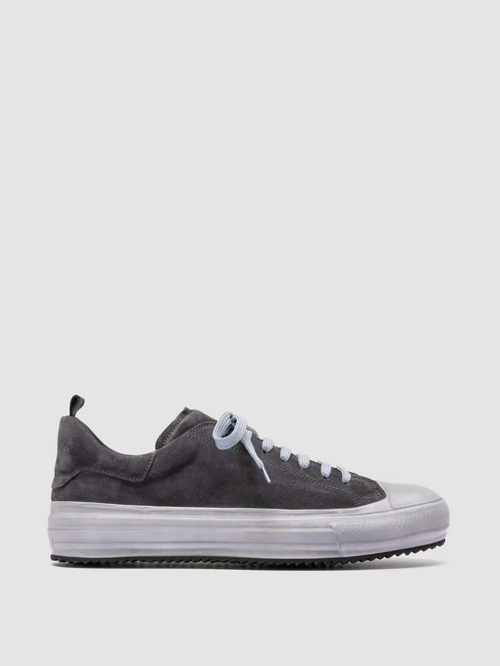 Store Officine Creative MES 009 - Grey Leather And Suede Low Top Sneakers AVION