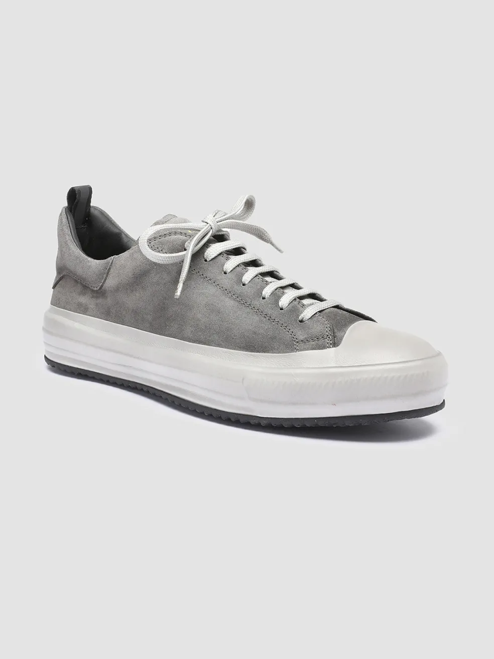 Shop Officine Creative MES 009 - Grey Suede Sneakers SHADOW