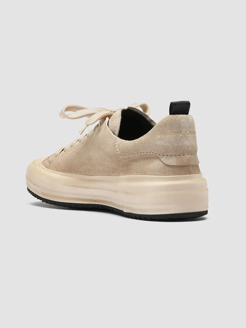 Sale Officine Creative MES 105 - Ivory Suede Sneakers NUDE SPRING