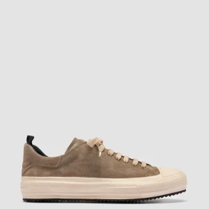 New Officine Creative MES 009 - Leather And Suede Low Top Sneakers TAUPE