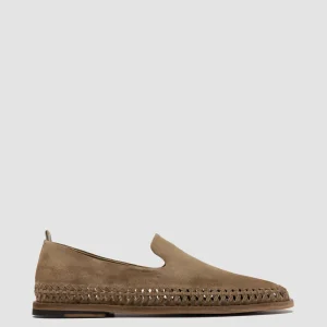Shop Officine Creative MILES 002 - Brown Suede Loafers SUGHERO