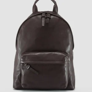 Hot Officine Creative MINI PACK - Brown Nappa Leather Backpack TRUFFLE