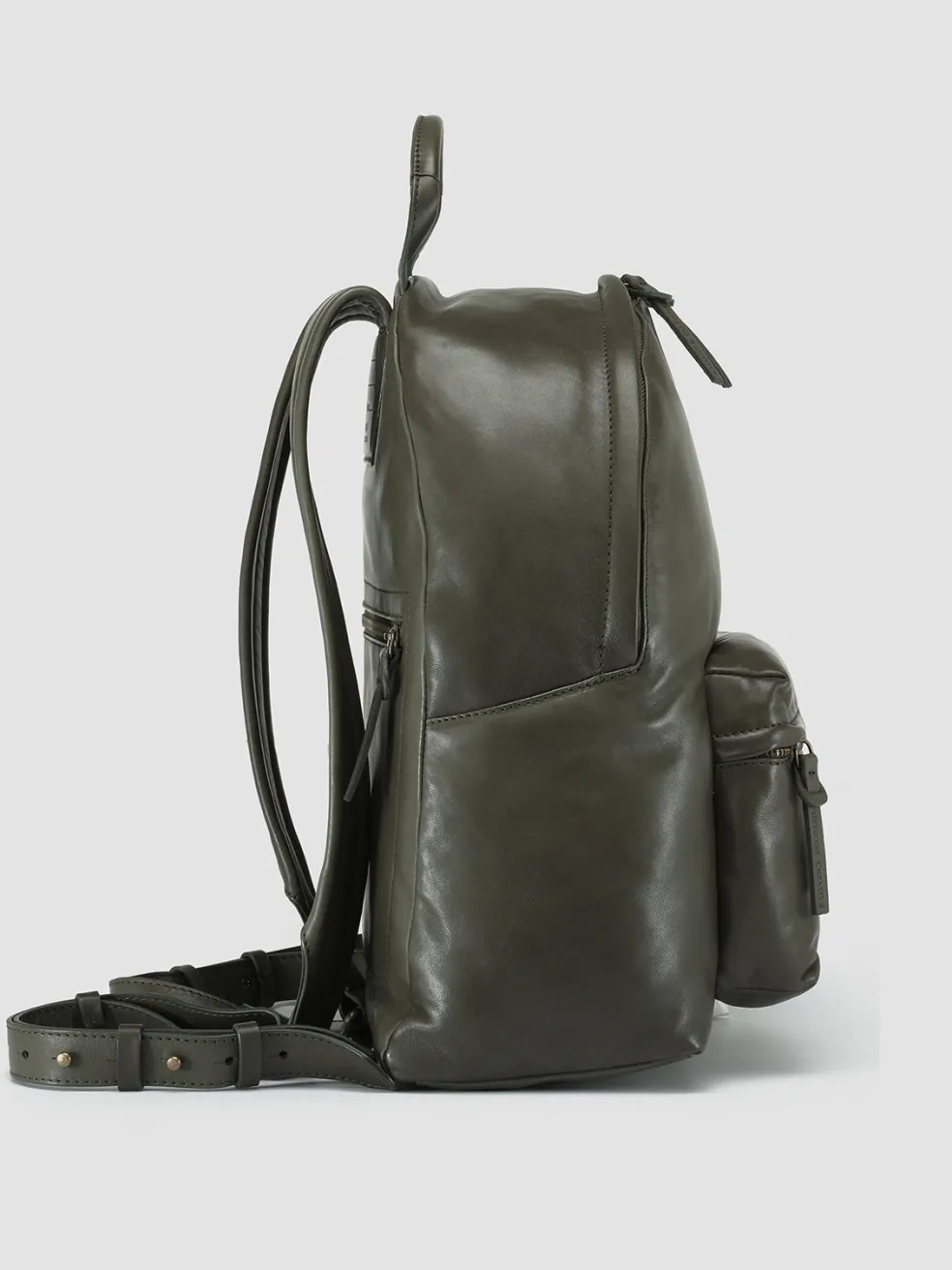 New Officine Creative MINI PACK - Green Leather Backpack BOSCO