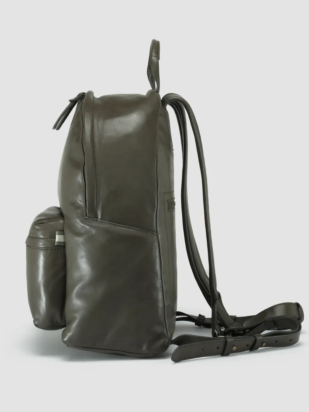 New Officine Creative MINI PACK - Green Leather Backpack BOSCO
